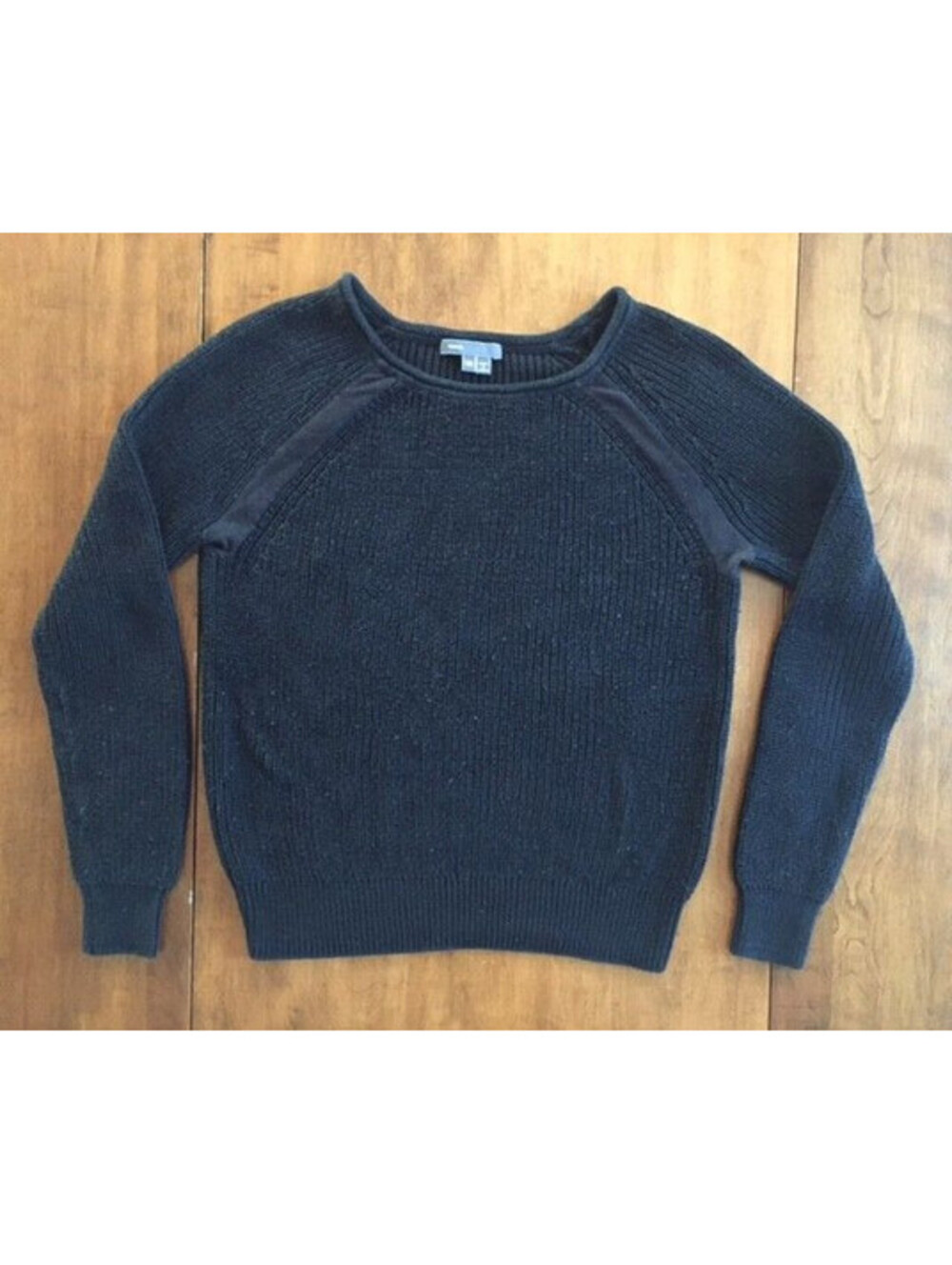 VINCE Womens Longsleeve ROLLNECK SWEATER with SEE THROUGH PANELS Black SIZE XS